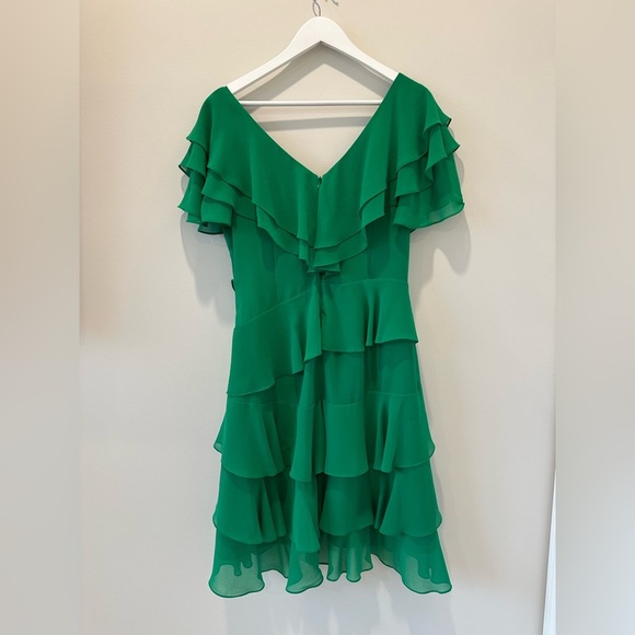 Badgley Mischka Green Cocktail Dress Formal Mother of the Bride Wedding Guest - Picture 10 of 15